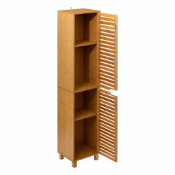 Etajera 5Five Sicela cu 5 rafturi, bambus, 33x28x168 cm, natur