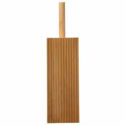 Perie toaleta 5Five Terre Inconnue cu suport cilindric, bambus si polipropilena, 10x10x38 cm, natur