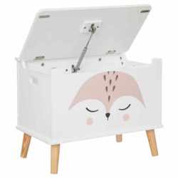 Lada depozitare Atmosphera for kids Renard, 53x33x55 cm, MDF cu picioare lemn, alb