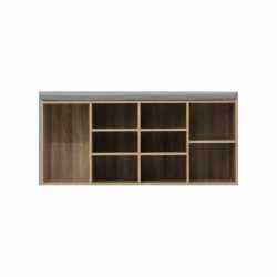 Banca depozitare pantofi 5Five, pentru 8 perechi, sezut tapitat, rafturi detasabile, 105x34x49 cm, bej