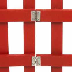 Gard decorativ din lemn, decor Craciun, 90x20x4 cm, rosu