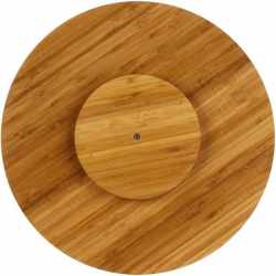 Platou servire rotativ 5Five Bambou din bambus natural, diametru 35 cm, maro