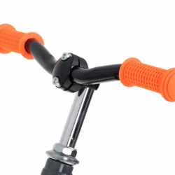 Bicicleta fara pedale LEO pentru copii 12", cadru otel, roti gonflabile cu camera, reglabila 52–60 cm, gri