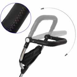 Tricicleta 3in1 105x52x94 cm, sezut rotativ 360°, roti fara aer, copertina reglabila, gri