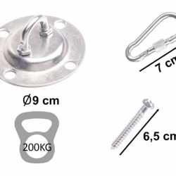 Set de montaj pentru leagan sau hamac – suport tavan, lant 150 cm, otel zincat