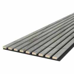Riflaj MDF decorativ LDA PREMIUM de tip Panou Acustic, Marmura cu insertii aurii, 260x40 cm