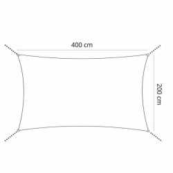 Prelata umbrire 4x2 m pentru terasa sau balcon, impermeabila, protectie UV, gri
