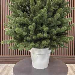 Brad artificial Christmas Deluxe by Sersimo, Viena Elite verde in ghiveci, 3D, 110 cm