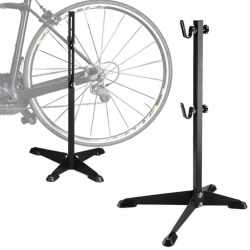 Suport service pentru biciclete cu inaltime reglabila, otel si cauciuc, 30 kg, negru