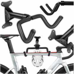 Suport bicicleta pliabil pentru perete, cu unghi reglabil, metal, 36x26x15 cm