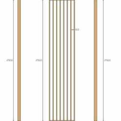 Riflaj perete despartitor MDF, LDA PREMIUM, Stejar Royal, 275x58 cm