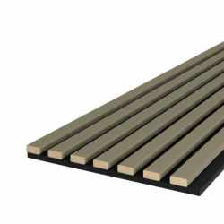 Riflaj MDF decorativ LDA PREMIUM de tip Panou Acustic, Verde Masliniu, 260x40 cm