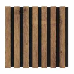 Modul riflaj MDF decorativ LDA PREMIUM de tip panou acustic, Stejar Royal, 30x30 cm