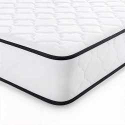 Saltea cu arcuri si husa de protectie, 7 zone confort, duritate H3 medie, inaltime 24 cm, alb,140x200 cm