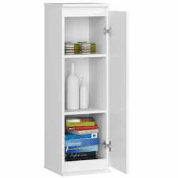 Dulap suspendat, cu usa si 3 rafturi interioare, PAL 16 mm, 30x30x99 cm, alb