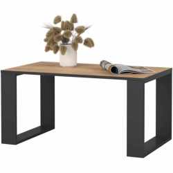 Masuta cafea NOX cu raft inferior, PAL laminat, 92x53x45 cm, stejar craft si negru