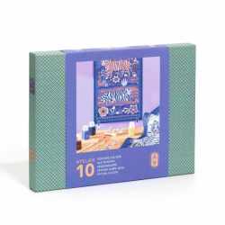 Atelier creativ 10 pentru adulti Pictura pe matase, Djeco