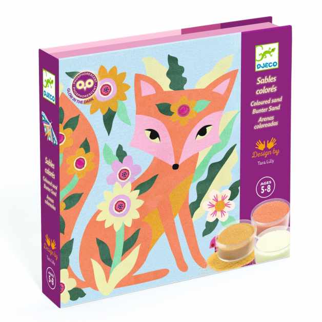 Atelier creativ cu nisip fluorescent Animale luminoase