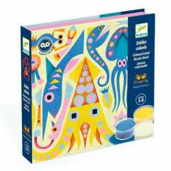 Atelier creativ cu nisip fluorescent Luminile din ocean, Djeco