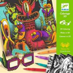 Atelier de colorat 3D Monstruleti simpatici, Djeco
