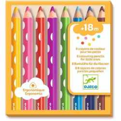 Creioane colorate pentru bebe, Djeco