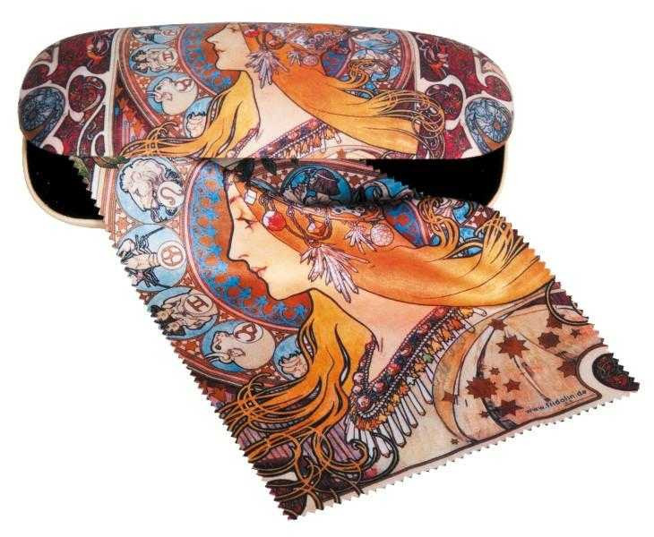 Etui cu textil si protectie ochelari Art Nouveau