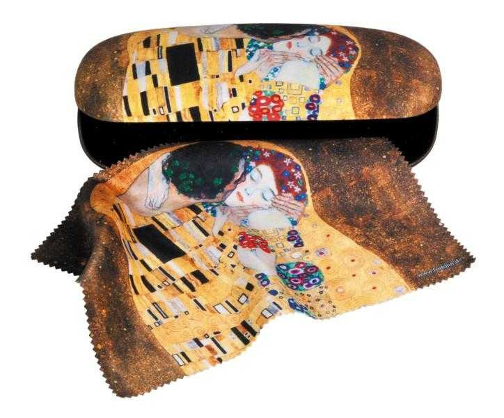 Etui cu textil si protectie ochelari Klimt Sarutul