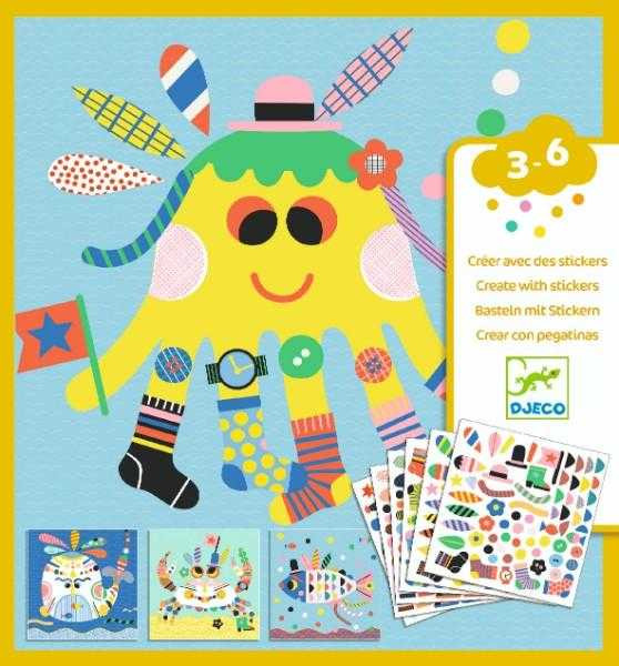 Joc creativ colaje Creaturi marine