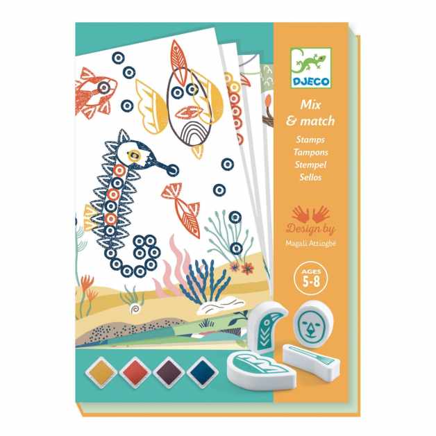 Joc creativ cu stampile Animale surprinzatoare