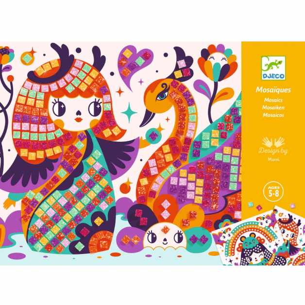 Joc creativ mozaic Kokeshis