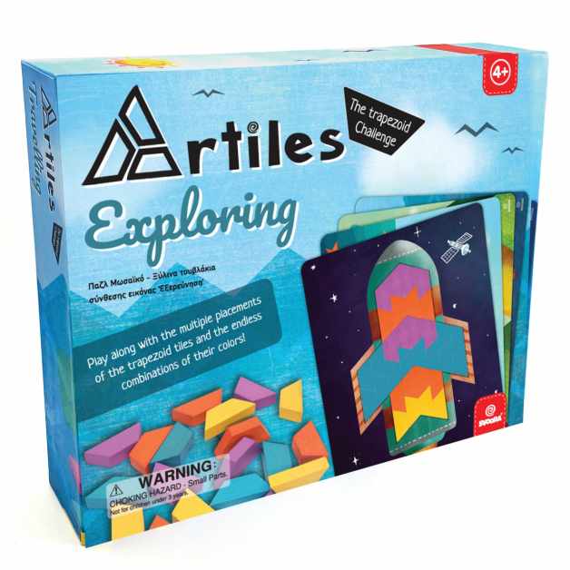 Joc educativ tip mozaic cu forme trapezoidale