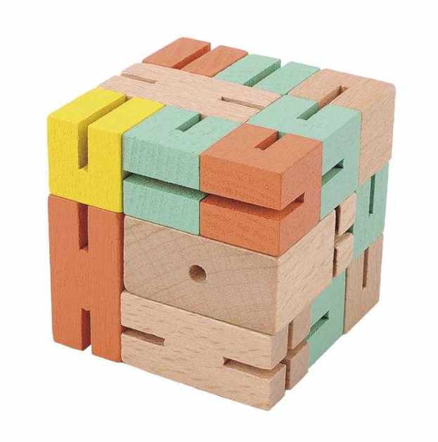 Joc logic IQ 3D puzzle Baiat verde