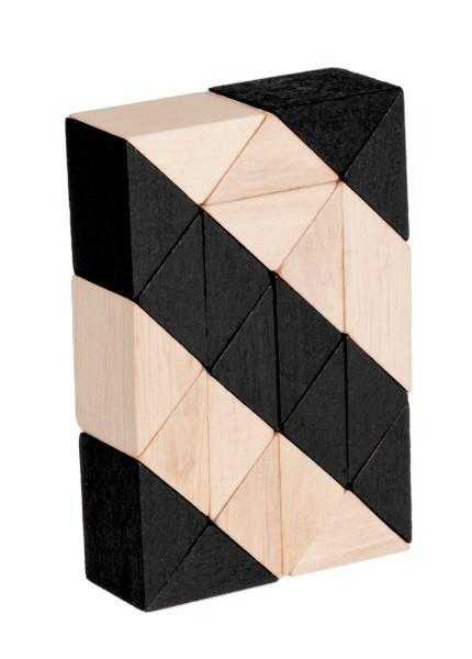 Joc logic IQ 3D Puzzle Sarpe natur-negru