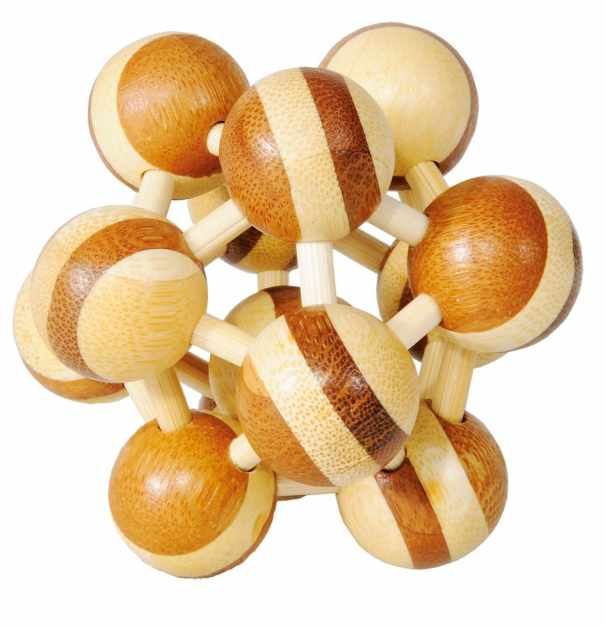 Joc logic IQ Puzzle 3D Atom doua culori