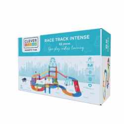 Jocuri magnetice Traseu de curse 65 piese, Cleverclixx
