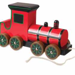 Jucarie de tras Locomotiva cu aburi, Orange Tree Toys