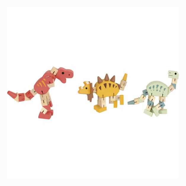 Jucarie educativa flexibila din lemn Dinozaur