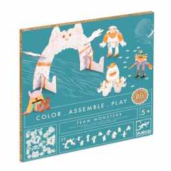 Kit Creativ Monstri de Colorat si Asamblat, Djeco