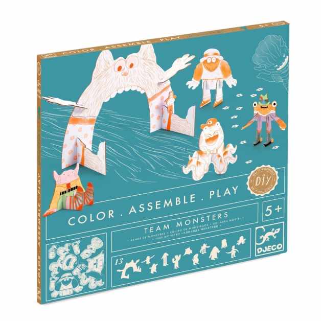 Kit Creativ Monstri de Colorat si Asamblat