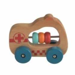 Masinuta din lemn, jucarie pentru bebe, Egmont Toys