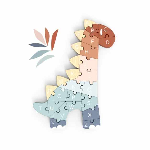 Puzzle din lemn ABC Dino