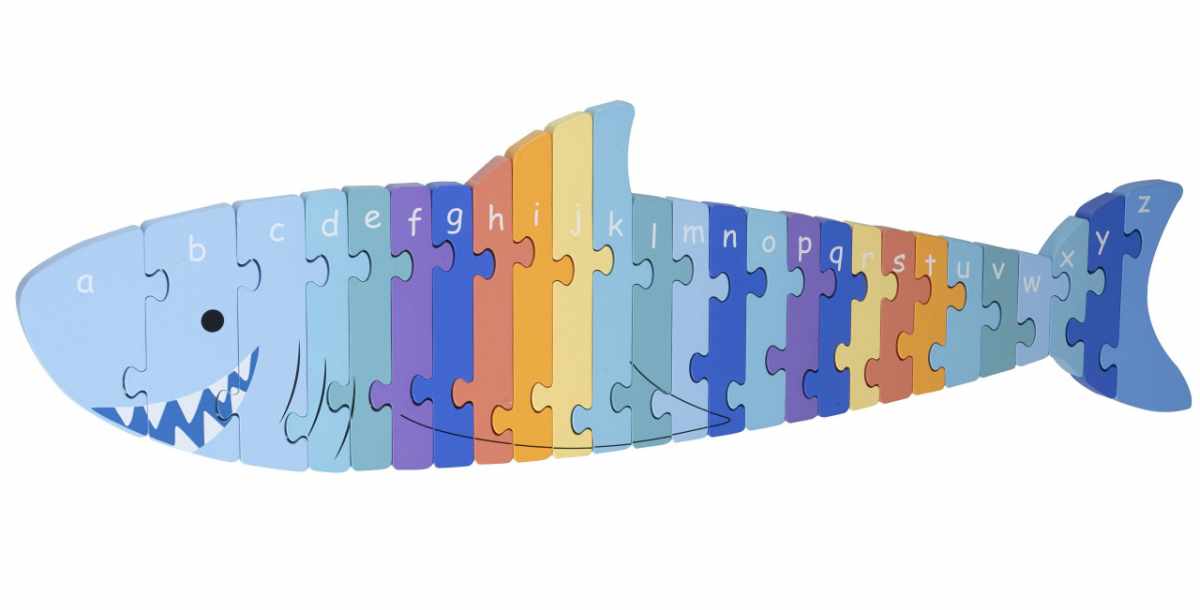 Puzzle din lemn alfabet