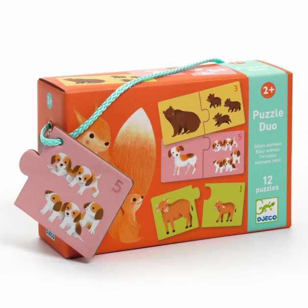 Puzzle duo asociere mama-pui