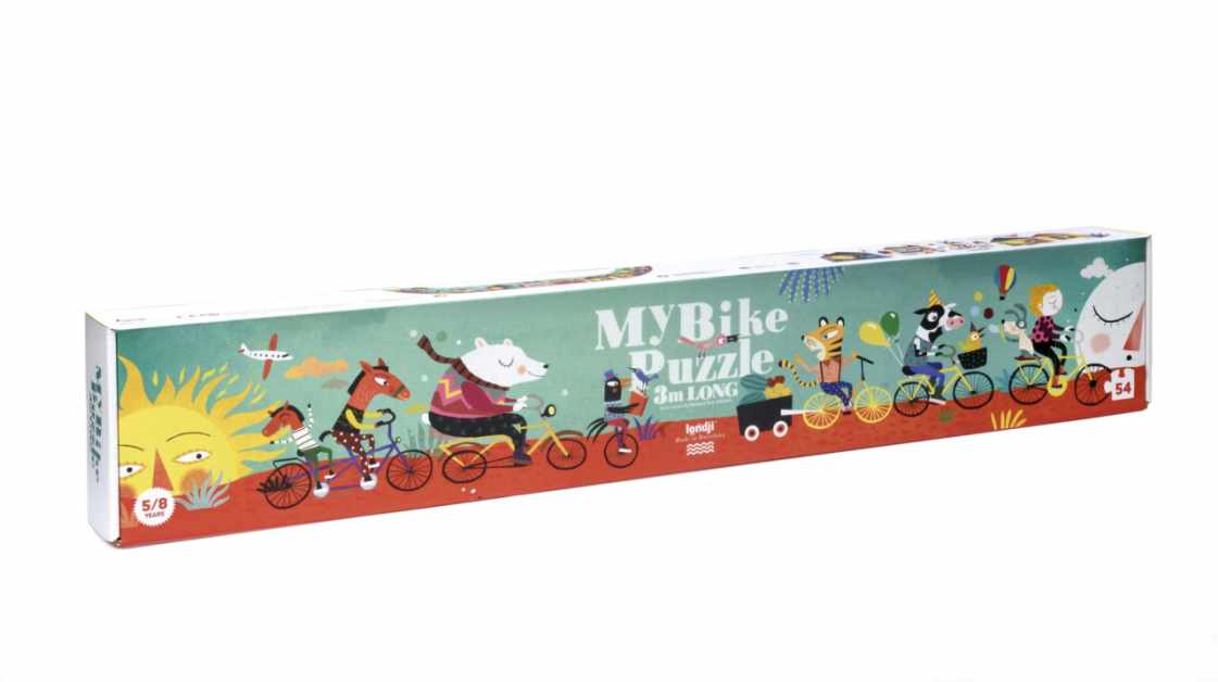 Puzzle gigant Drumul lung cu bicicleta
