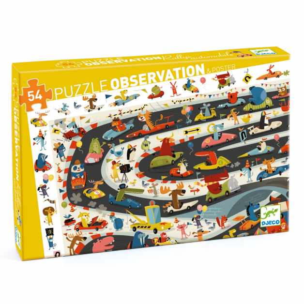 Puzzle observatie Raliul masinilor