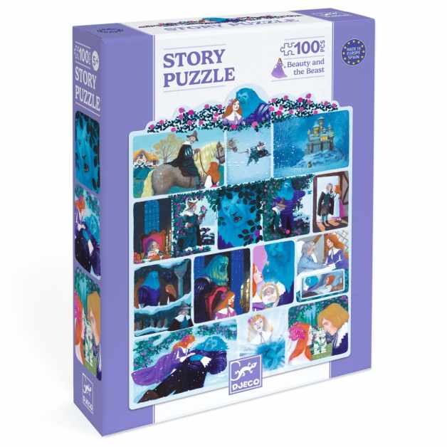 Puzzle poveste Frumoasa si bestia