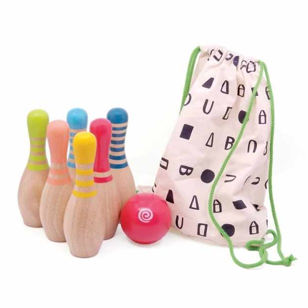Set de bowling din lemn