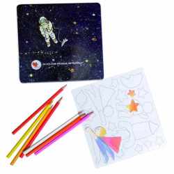 Set de desen cu piese magnetice, Astronaut, Egmont Toys