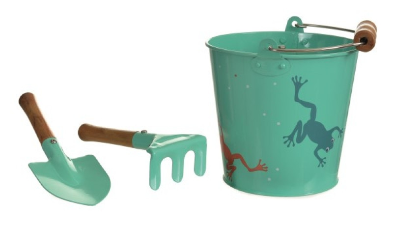 Set de gradinarit galeata cu broscute