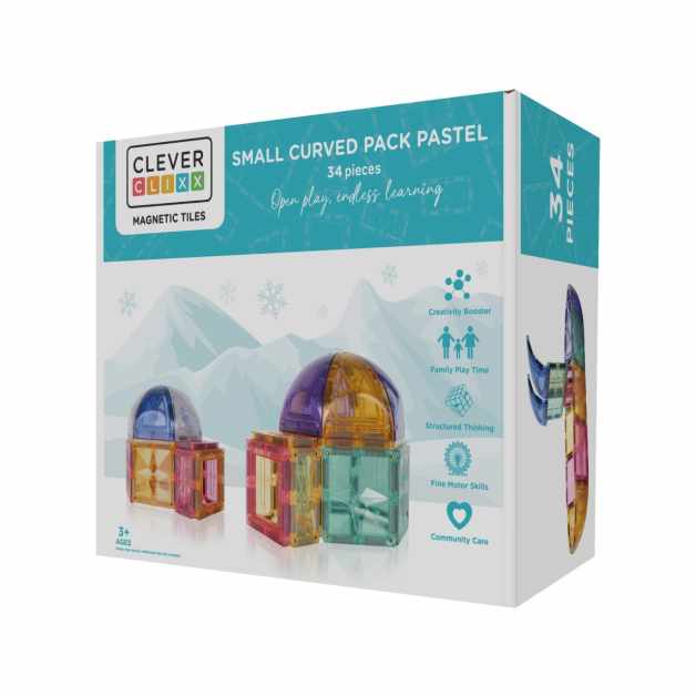 Set magnetic de constuit Dome pastel 34 piese